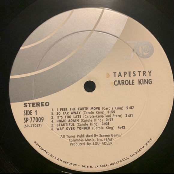 CAROLE KING Tapestry ORIG 1971 LP ODE SP 77009. - Picture 6 of 10